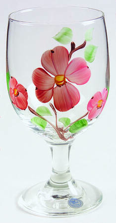 Desert Rose (USA Backstamp) Smith Glassware Goblet