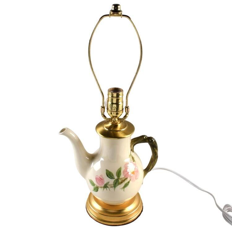 Desert Rose (USA Backstamp) 16" Coffeepot Lamp No Shade  HC