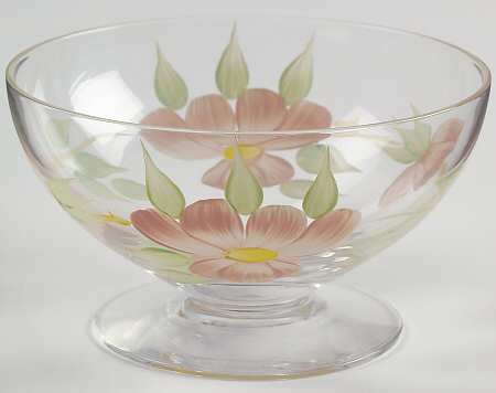 Desert Rose (USA Backstamp) Glassware Footed Dessert