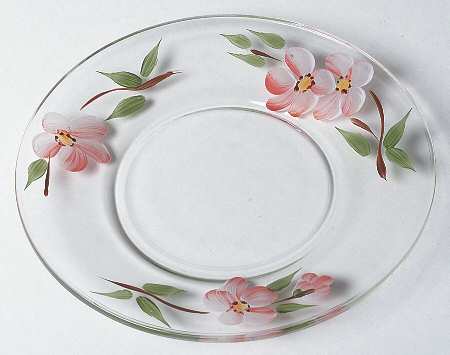 Desert Rose (USA Backstamp) Glassware Dessert Plate