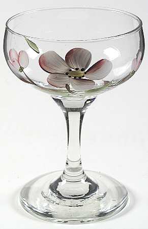 Desert Rose (USA Backstamp) Glassware Libbey Tulip Sherbet