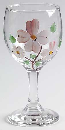 Desert Rose (USA Backstamp) Glassware Libbey Tulip Wine