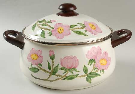 Desert Rose (USA Backstamp) 4 Quart Metal Covered Casserole