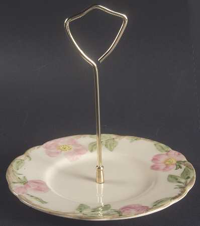 Desert Rose (USA Backstamp) Round Serving Plate with Handle (BBr)