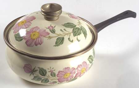 Desert Rose (USA Backstamp) 1 Qt Metal Saucepan