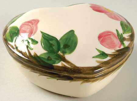Desert Rose (USA Backstamp) Heart Shape Box & Lid