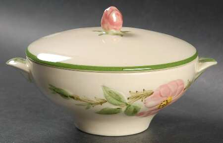 Desert Rose (USA Backstamp) Cream Soup Bowl & Lid Set
