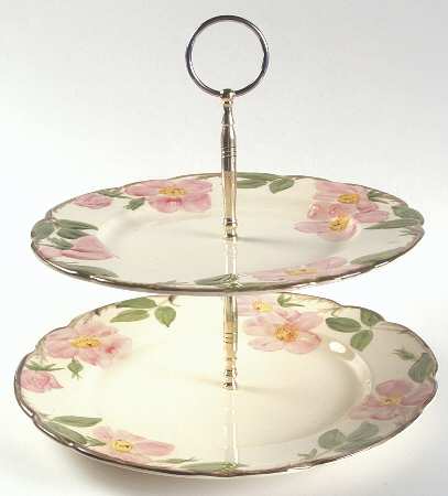 Desert Rose (USA Backstamp) 2-Tiered Serving Tray (Dinner & Luncheon Plates)