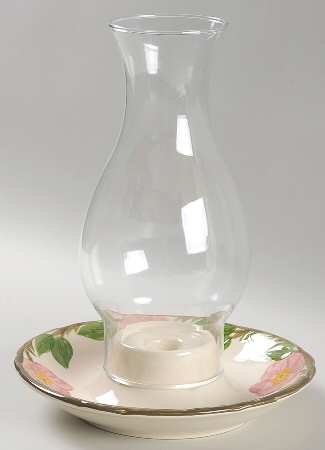 Desert Rose (USA Backstamp) Hurricane Lamp & Globe