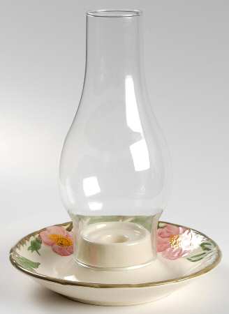 Desert Rose (USA Backstamp) Hurricane Lamp & Globe
