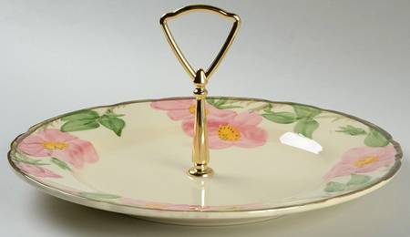 Desert Rose (USA Backstamp) Round Serving Plate with Handle (DP)