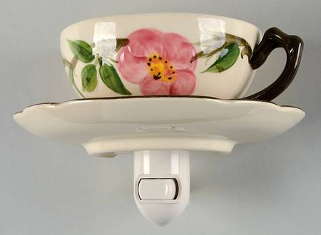 Desert Rose (USA Backstamp) 4 3/8"-4 5/8" Night Light/Cup & Saucer HC