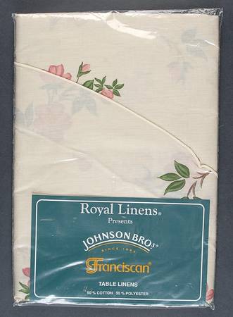 Desert Rose (England and Portugal Backstamp) 60" X 102" Oval Tablecloth