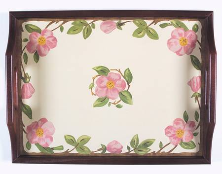 Desert Rose (England and Portugal Backstamp) Rectangular Wood Tray