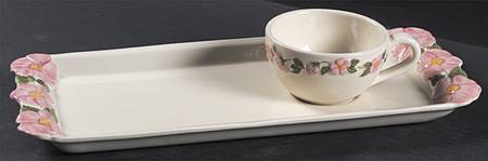 Desert Rose (England and Portugal Backstamp) Tea & Toast Snack Plate & Cup Set