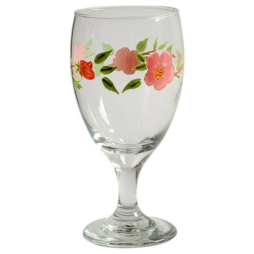 Desert Rose (England and Portugal Backstamp) 12 Oz Glassware Goblet