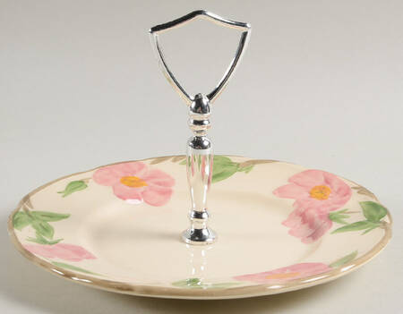 Desert Rose (England and Portugal Backstamp) Round Serving Plate with Handle (SP)