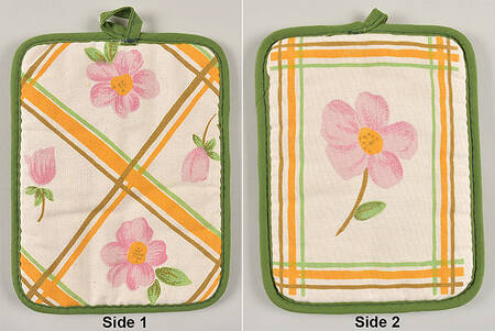 Desert Rose (England and Portugal Backstamp) Cloth Potholder