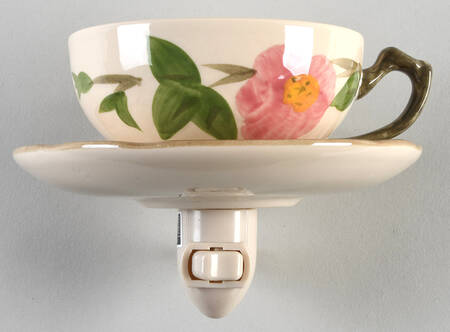 Desert Rose (England and Portugal Backstamp) 4 3/8"-4 5/8" Night Light/Cup & Saucer HC
