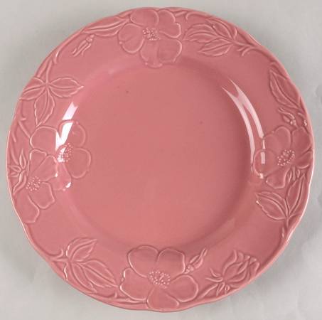 Desert Rose (England and Portugal Backstamp) Sculpted Dinner Plate