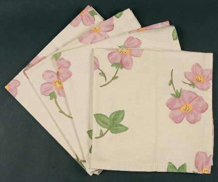 Desert Rose (England and Portugal Backstamp) Cloth Napkin - Set of 4