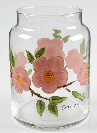 Desert Rose (England and Portugal Backstamp) Medium Glassware Storage Jar No Lid