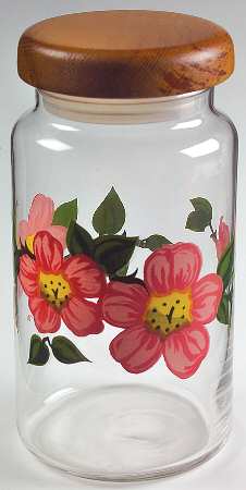 Desert Rose (England and Portugal Backstamp) Large Glassware Canister