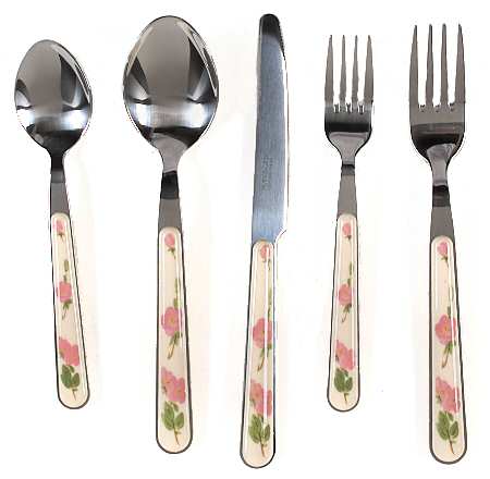 Desert Rose (England and Portugal Backstamp) 20-Piece Flatware Set (4 5-Piece Place Settings)