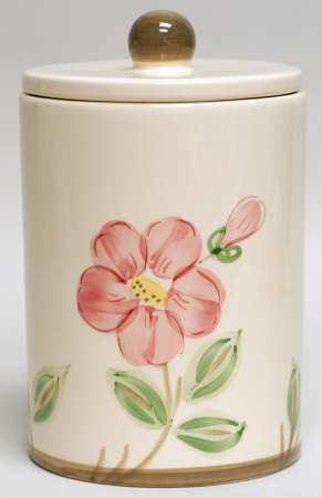 Desert Rose (England and Portugal Backstamp) Large Canister & Lid
