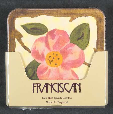 Desert Rose (England and Portugal Backstamp) 4 Piece Coaster Set