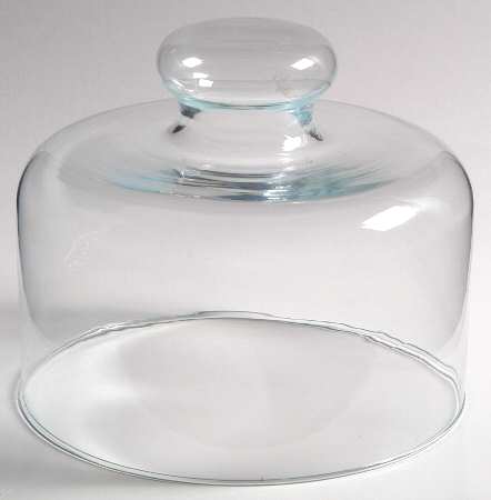 Desert Rose (England and Portugal Backstamp) Glassware-Dome for Cheese Plate W/Wood Board