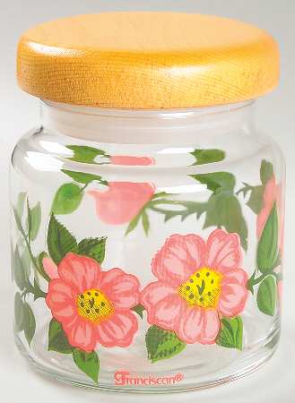 Desert Rose (England and Portugal Backstamp) Small Glassware Canister