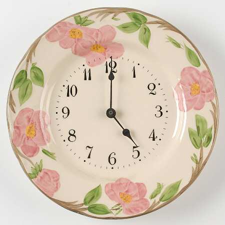 Desert Rose (England and Portugal Backstamp) Clock Plate
