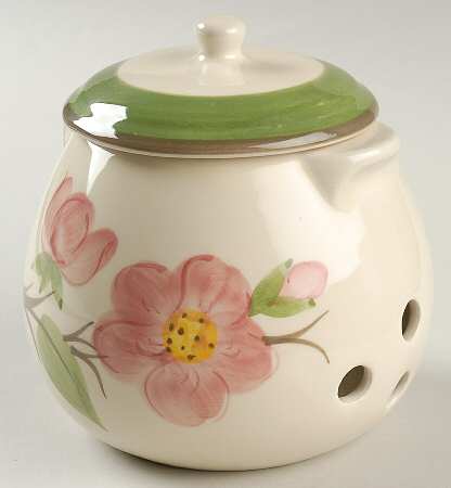 Desert Rose (England and Portugal Backstamp) Garlic Keeper & Lid