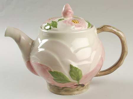 Desert Rose (England and Portugal Backstamp) Figural Teapot & Lid