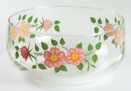 Desert Rose (England and Portugal Backstamp) 9" Glassware Salad Bowl