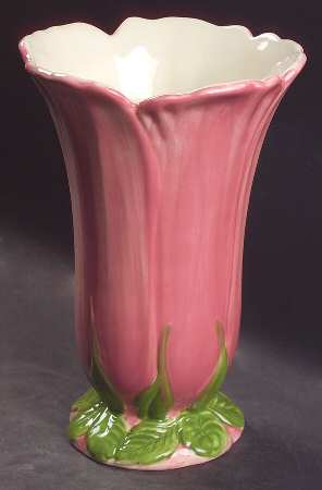 Desert Rose (England and Portugal Backstamp) 8" Sculptured Vase