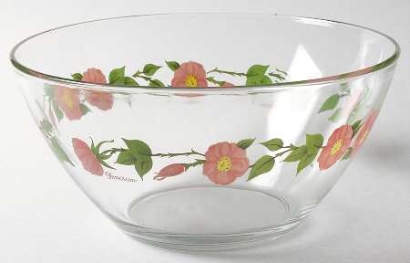 Desert Rose (England and Portugal Backstamp) 9" Glassware Salad Bowl