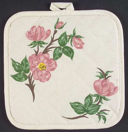 Desert Rose (England and Portugal Backstamp) Cloth Potholder