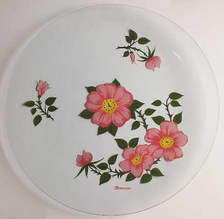 Desert Rose (England and Portugal Backstamp) Glassware Torte Plate