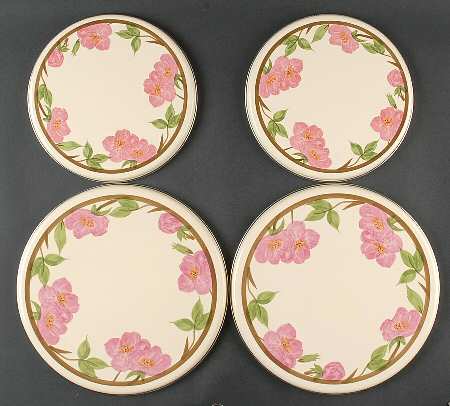 Desert Rose (England and Portugal Backstamp) Stove Cover Set-Steel 2 8" & 2 10" Round Covers