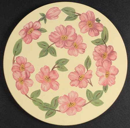 Desert Rose (England and Portugal Backstamp) 10" Round Corck Back Trivet