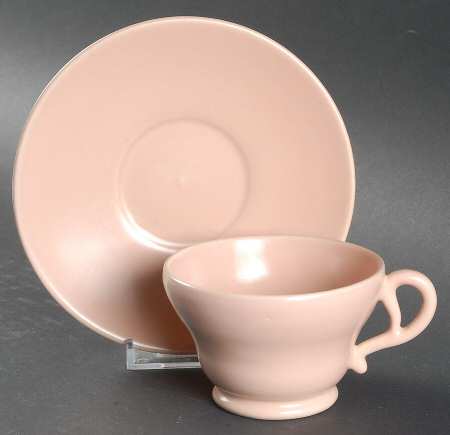 El Patio Coral (Matte) Footed Cup & Saucer Set