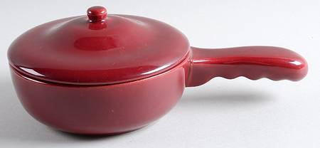 El Patio Maroon (Glossy) Individual Casserole & Lid