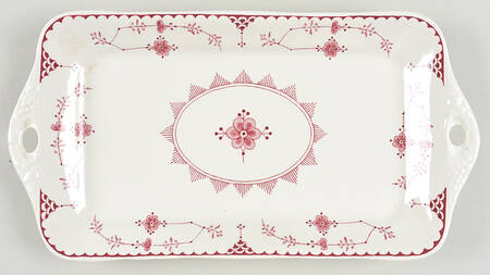 Erica Pink (White) 12" Sandwich Tray