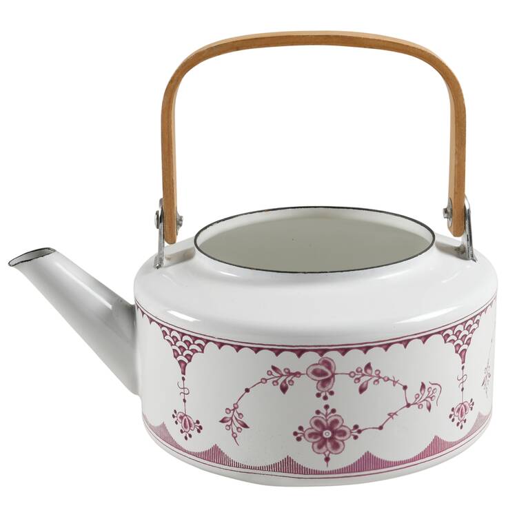 Erica Pink (White) Metal Kettle No Lid