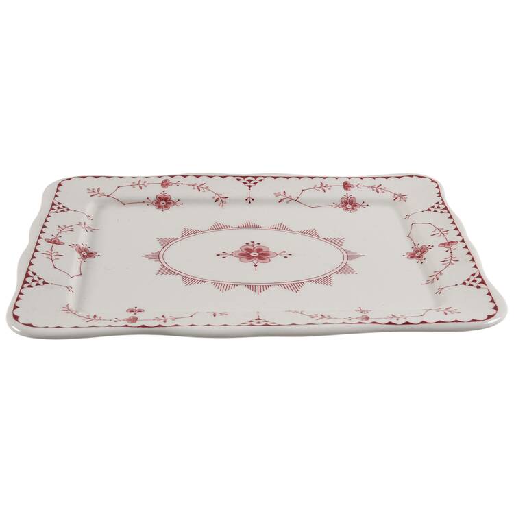 Erica Pink (White) Cheese Dish with Lid, Base Only (Wedge)