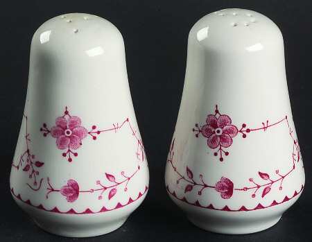 Erica Pink (White) Salt & Pepper Set