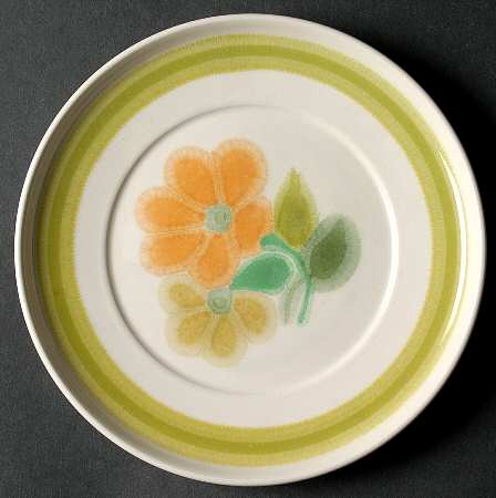 Floral (England, Coupe Shape) Underplate for Gravy Boat