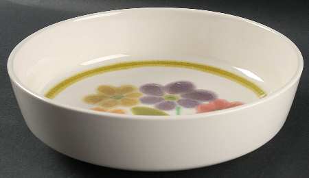 Floral (England, Coupe Shape) 10" Large Salad Serving Bowl